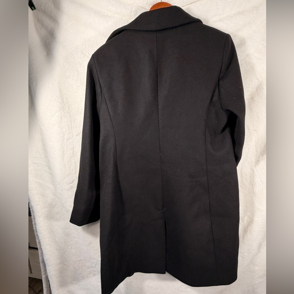 Nine West Black Wool Blend Coat Women’s Size Large Like new chic and classy - Picture 4 of 11